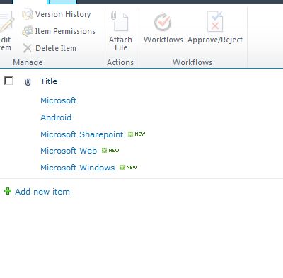 Add item in source list namely Department